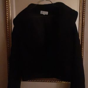 Dark blue wool short jacket blazer